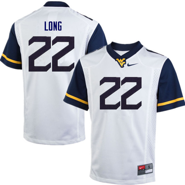 NCAA Men's Jake Long West Virginia Mountaineers White #22 Nike Stitched Football College Authentic Jersey OY23I20CI